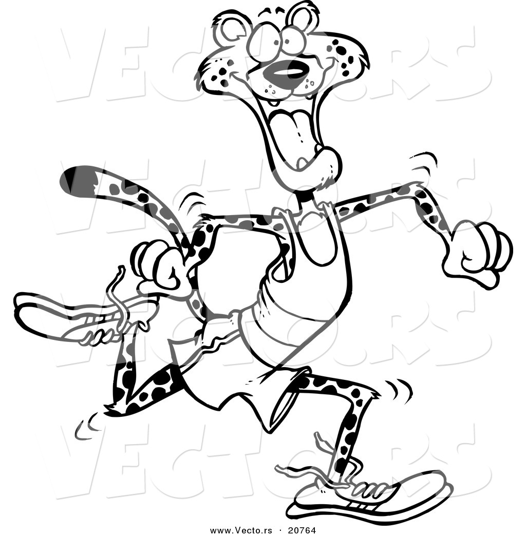 Vector Of A Cartoon Runner Cheetahs 1024x1044 Vector Of A Cartoon Runner Cheetahs