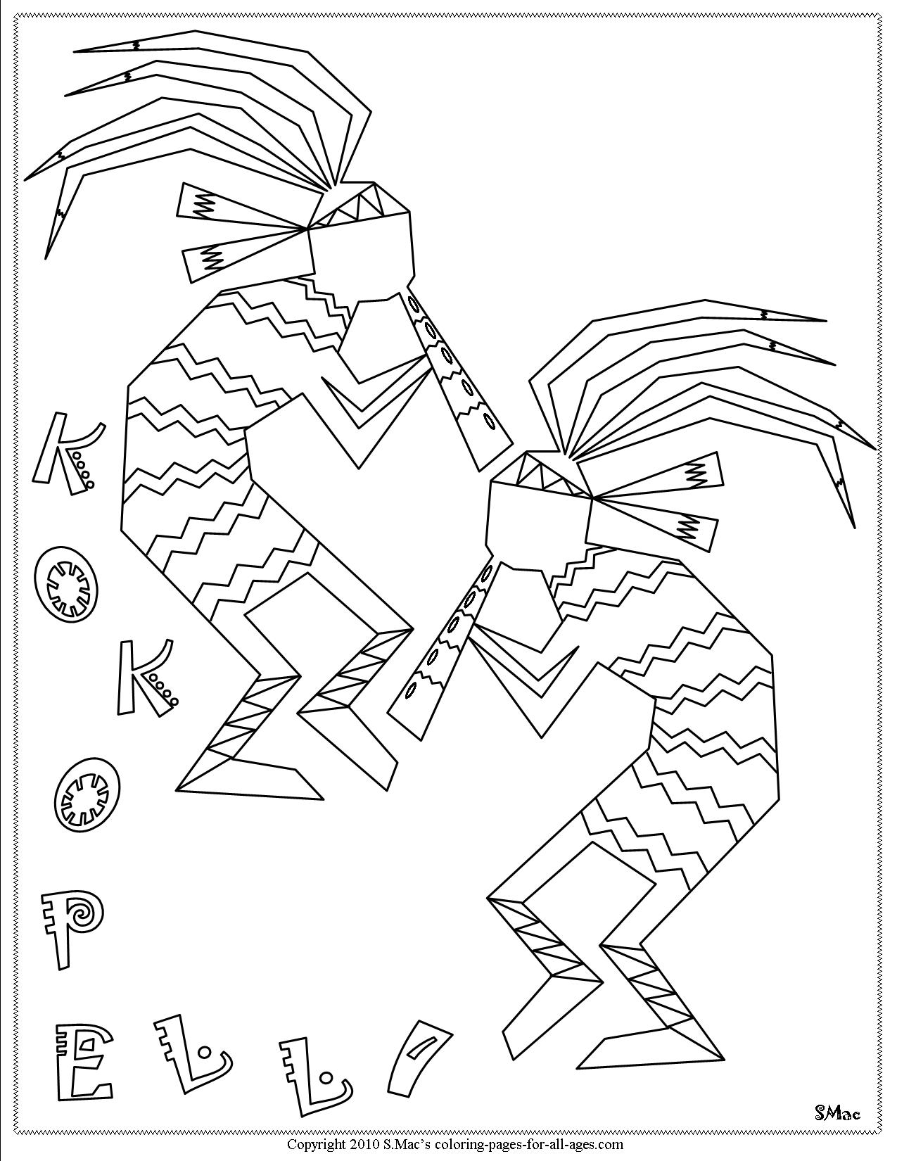 1275x1650 Kokopelli Coloring Pages S.mac's Place To Be