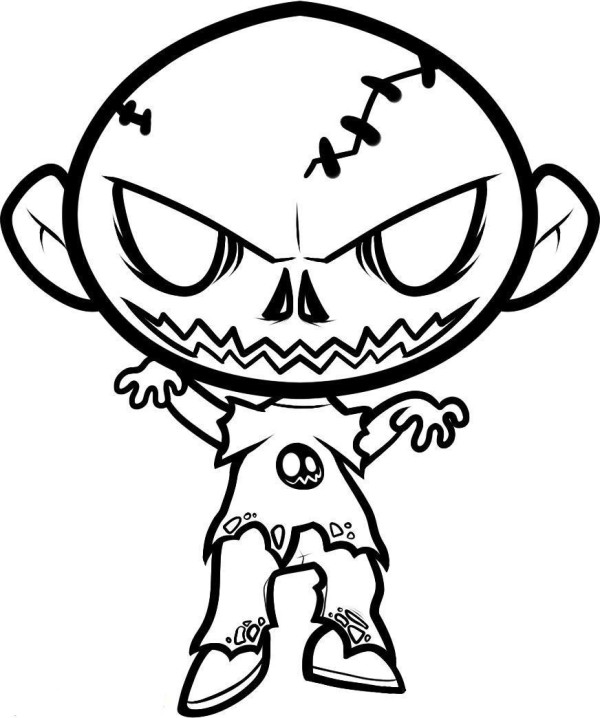 Scary Zombie Coloring Pages Scary Coloring Pages For Kids 600x718 Scary Zombie Coloring Pages Scary Coloring Pages For Kids