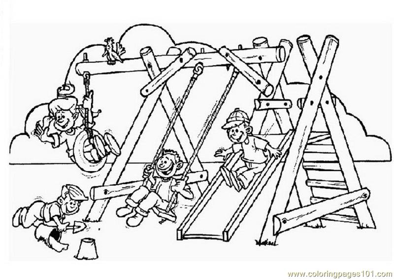 Children Enjoying Games Coloring Page 800x566 Children Enjoying Games Coloring Page