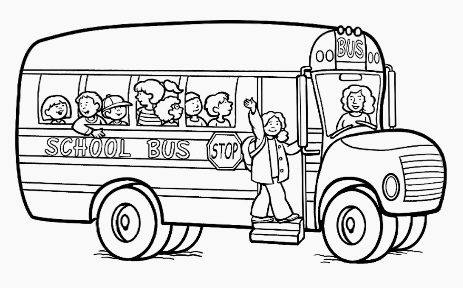 Printable Coloring Pages School Bus Color Page With Happy Children 1600x996 Printable Coloring Pages School Bus Color Page With Happy Children