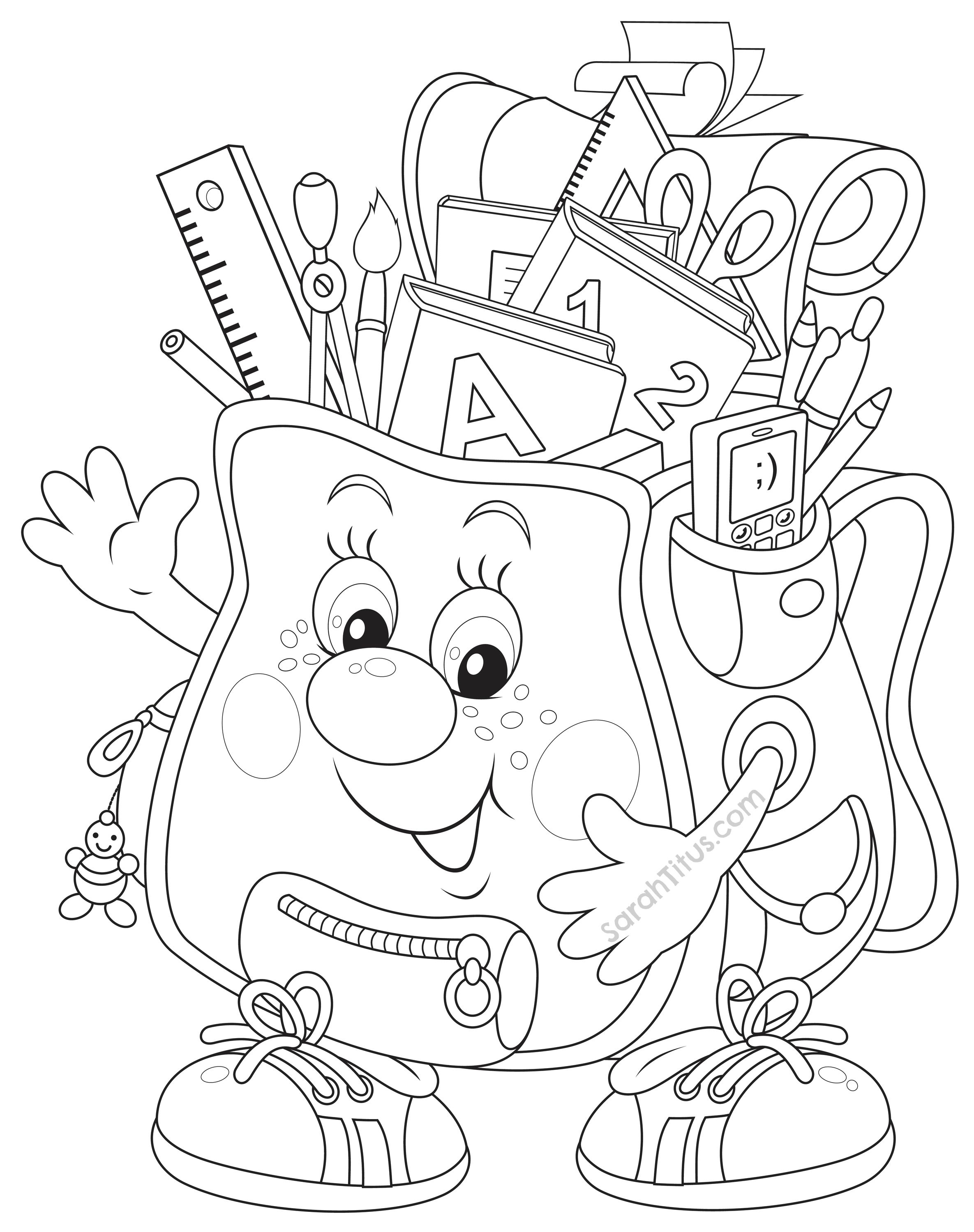 Back To School Coloring Pages School Colors, School And Craft 2370x3000 Back To School Coloring Pages School Colors, School And Craft