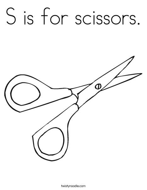 S Is For Scissors Coloring Page 468x605 S Is For Scissors Coloring Page