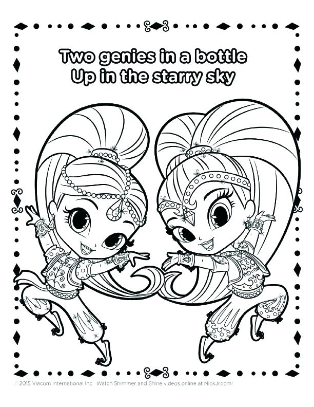 612x792 Nick Jr Coloring Pages Shimmer And Shine