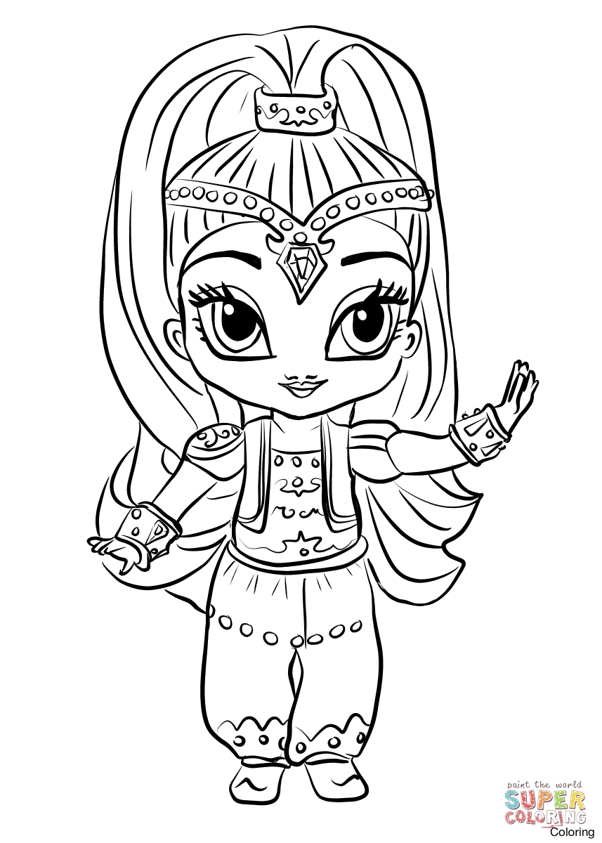 857x1200 Printable Shimmer And Shine Coloring Page For Adults Pages 12f