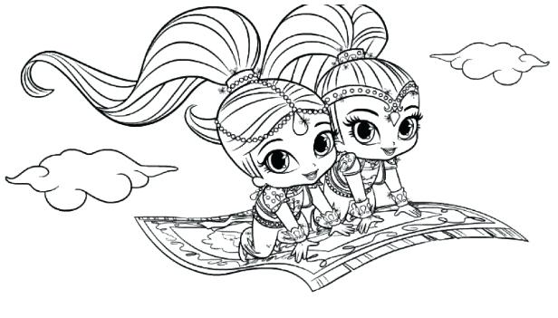 616x351 Shimmer And Shine Coloring Pages Printable Free 1
