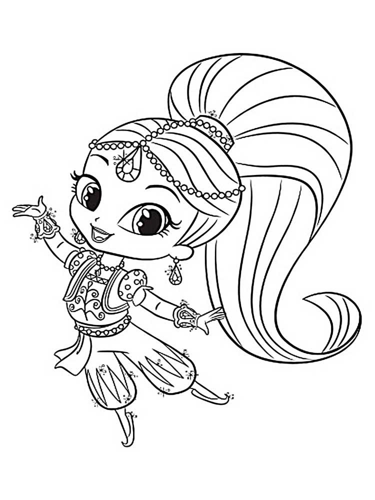 750x1000 Shimmer Amp Shine Coloring Pages Shimmer And Shine Coloring Pages