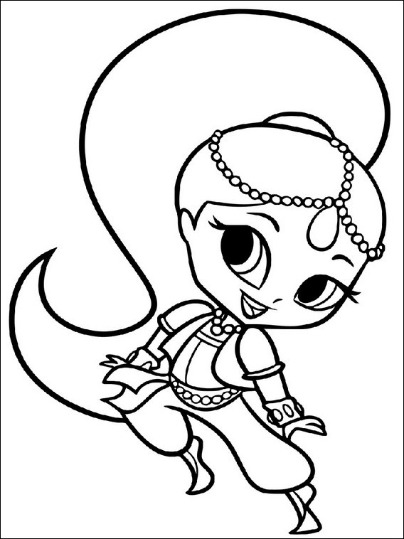 568x758 Shimmer And Shine Coloring Pages To Color And Print