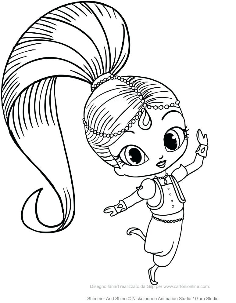 774x992 Shimmer And Shine Coloring Pages