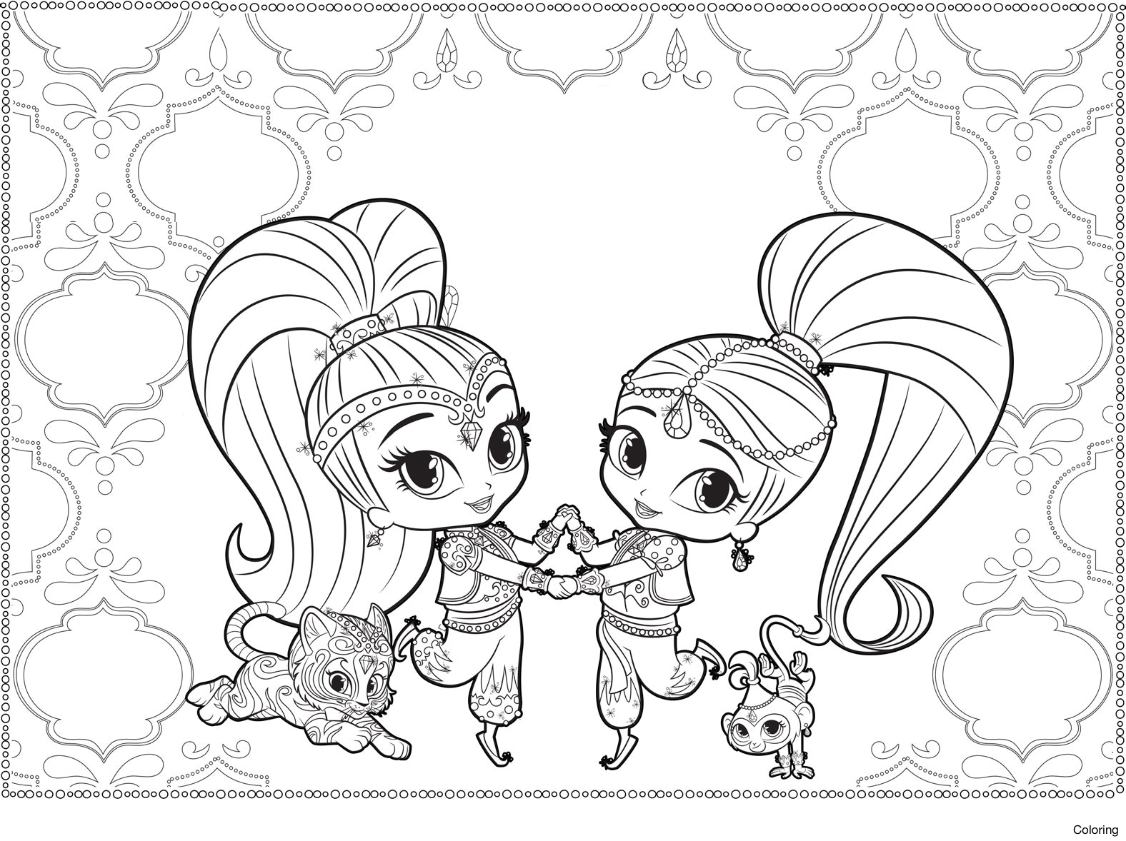 1576x1178 Fresh Shimmer And Shine Coloring Pages Free Coloring Pages Download