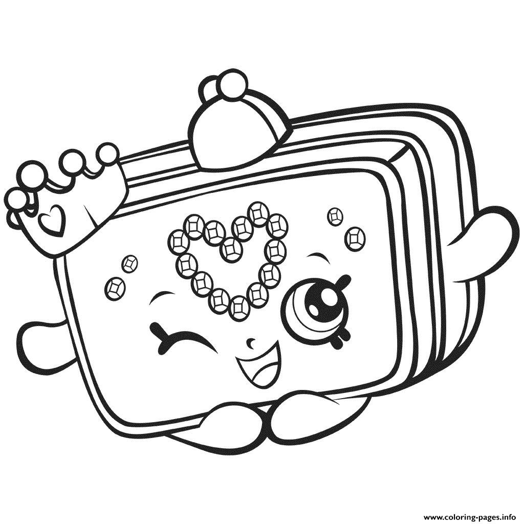 1024x1024 Season 7 Shopkins Princess Purse Coloring Pages Printable