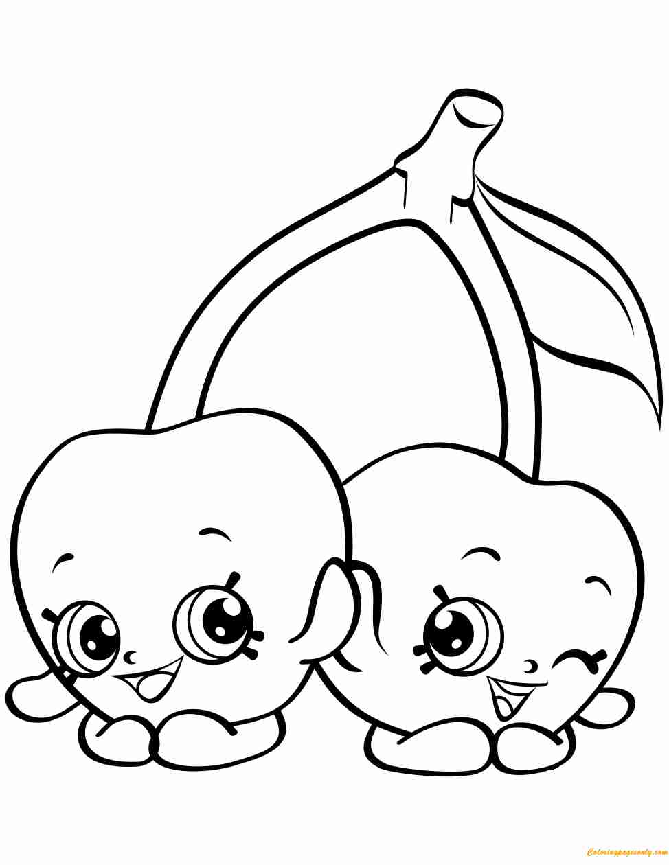 974x1260 Cheeky Cherries Shopkin Season 4 Coloring Page Free Endearing