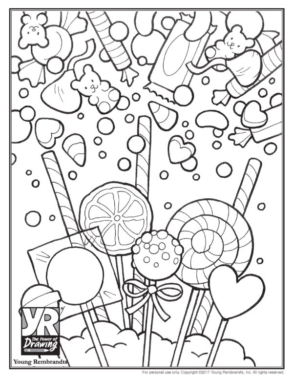 Candy Coloring Page 600x774 Candy Coloring Page