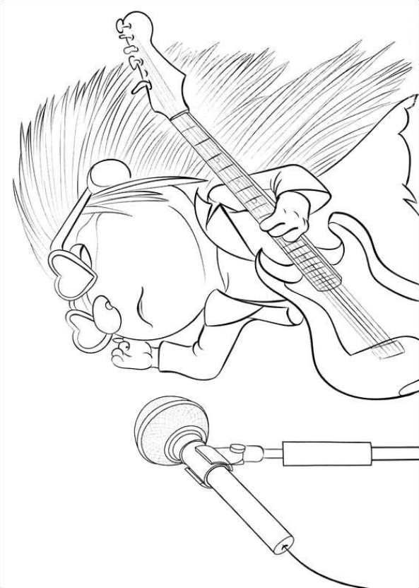 Sing Ash Coloring Pages 593x832 Sing Ash Coloring Pages