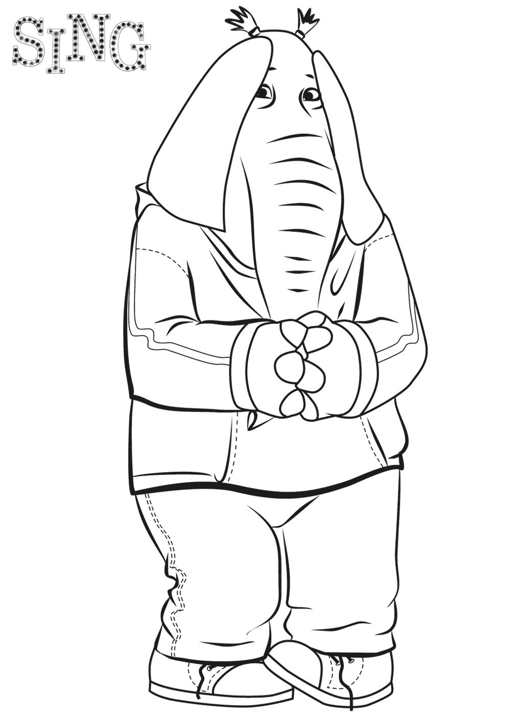 Sing Coloring Pages 1024x1400 Sing Coloring Pages