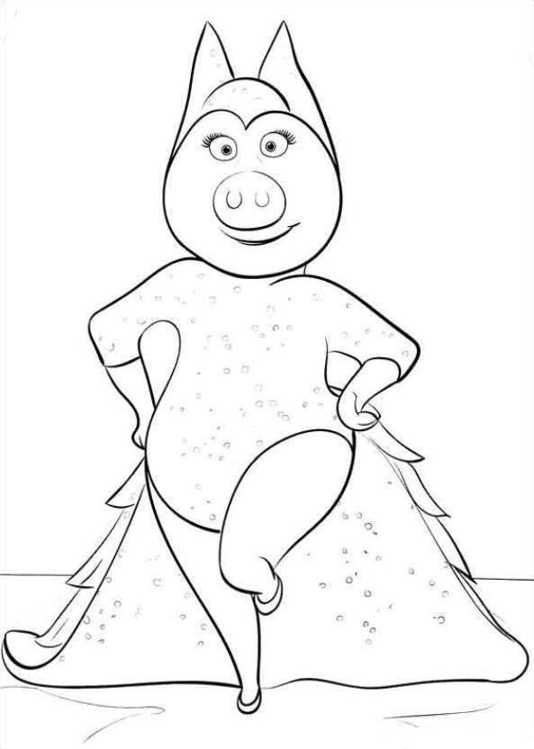 Sing Ash Coloring Pages Kids N Fun 31 Coloring Pages Of Sing Free 593x832 Sing Ash Coloring Pages Kids N Fun 31 Coloring Pages Of Sing Free