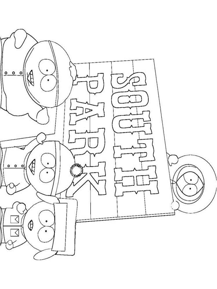 750x1000 South Park Coloring Pages. Download And Print South Park Coloring