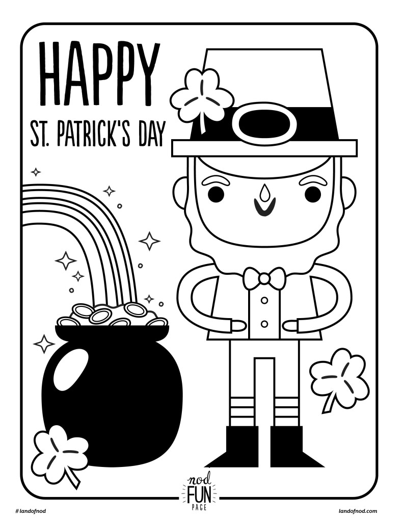 Nod Printable Coloring Pages St. Patrick's Day Honest To Nod 791x1024 Nod Printable Coloring Pages St. Patrick's Day Honest To Nod