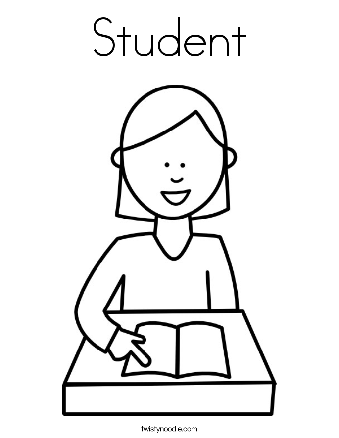 Student Coloring Page 685x886 Student Coloring Page