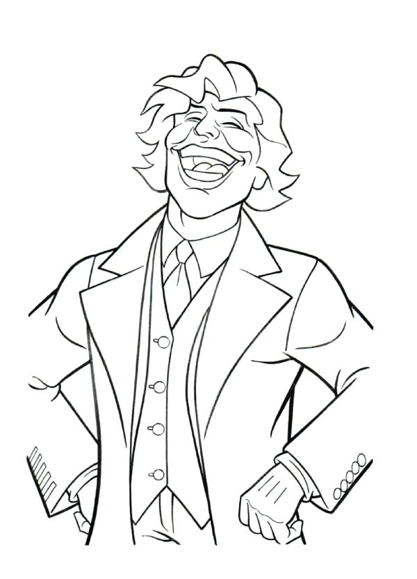 600x834 The Joker Coloring Pages Joker Laughing Coloring Page Joker