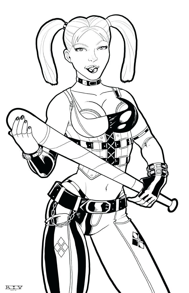 792x1224 Coloring Pages ~ Harley Quinn Coloring Pages Suicide Squad Harley