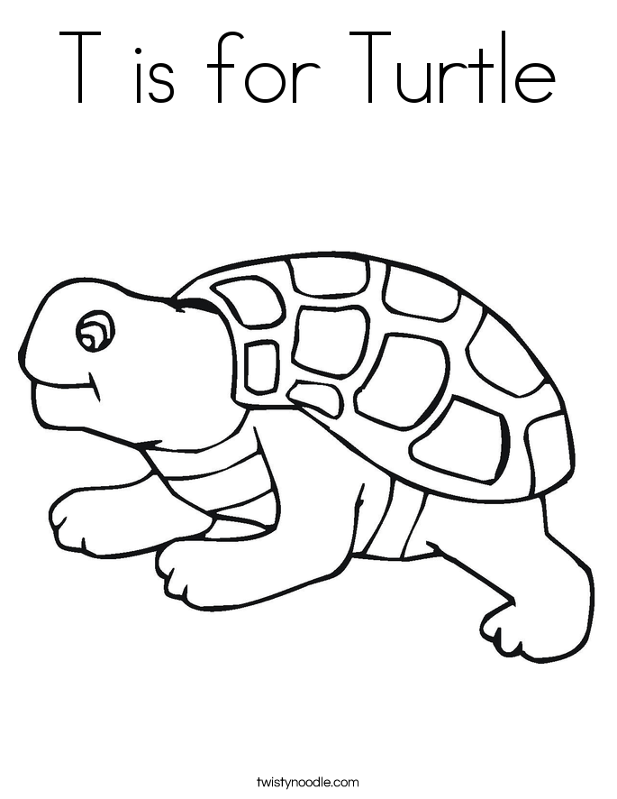 T Is For Turtle Coloring Page 685x886 T Is For Turtle Coloring Page