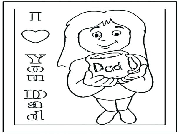 618x464 I Love You Dad Coloring Pages I Love Dad Coloring Pages Coloring