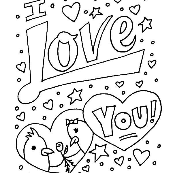 600x600 Coloring Pages That Say I Love You I Love You Coloring Pages
