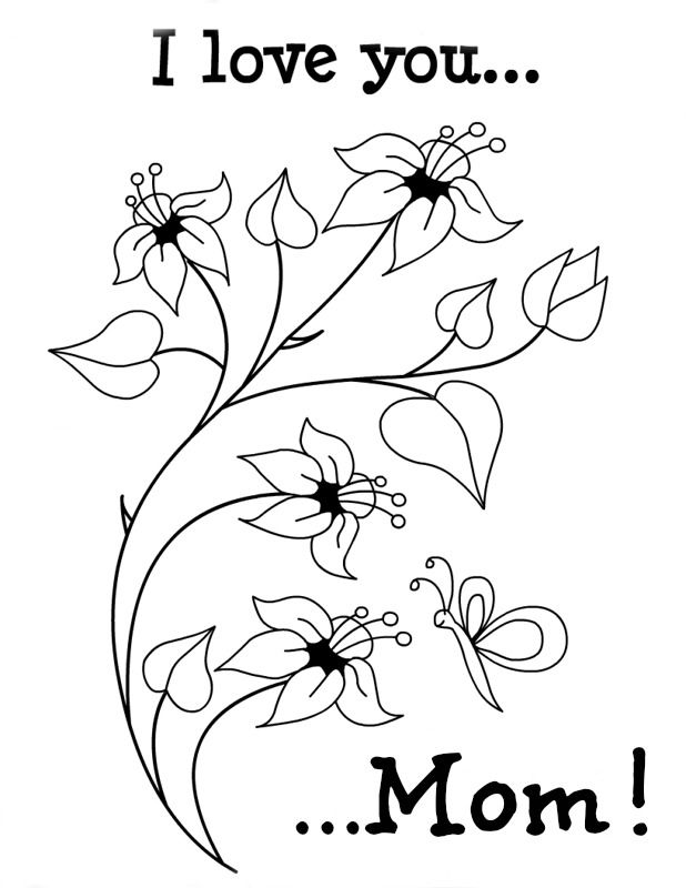 618x800 I Love You Mummy Colouring Pages