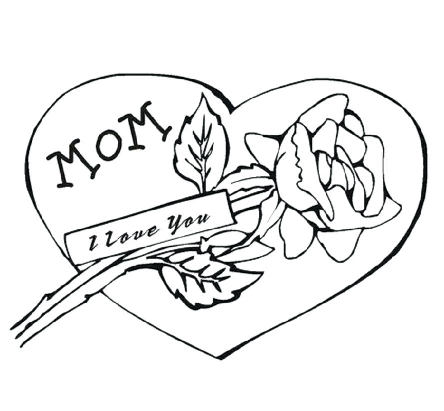 889x822 Love You Coloring Pages I Love You Mom Greeting Card Coloring