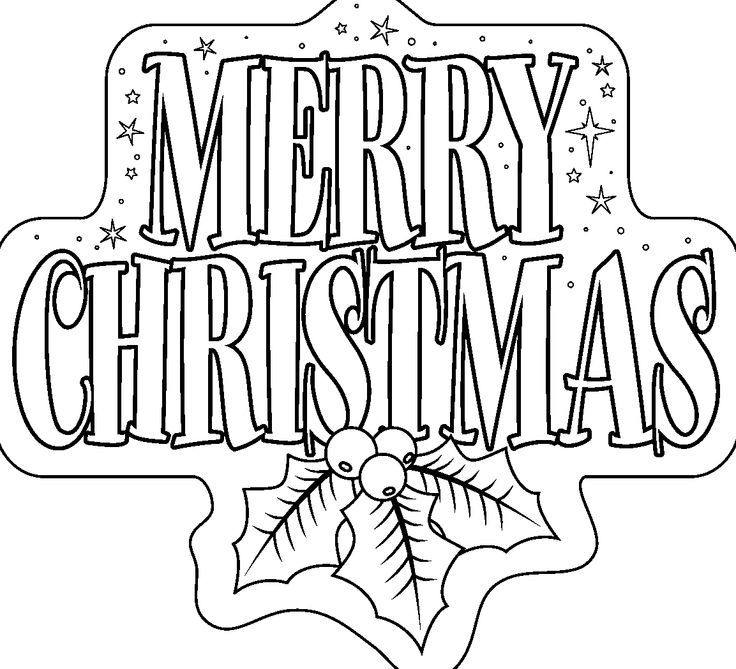 Coloring Pages That Say Merry Christmas
