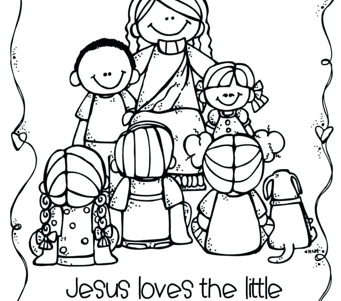 678x600 Jesus Loves The Little Children Coloring Pages Color Online 29728