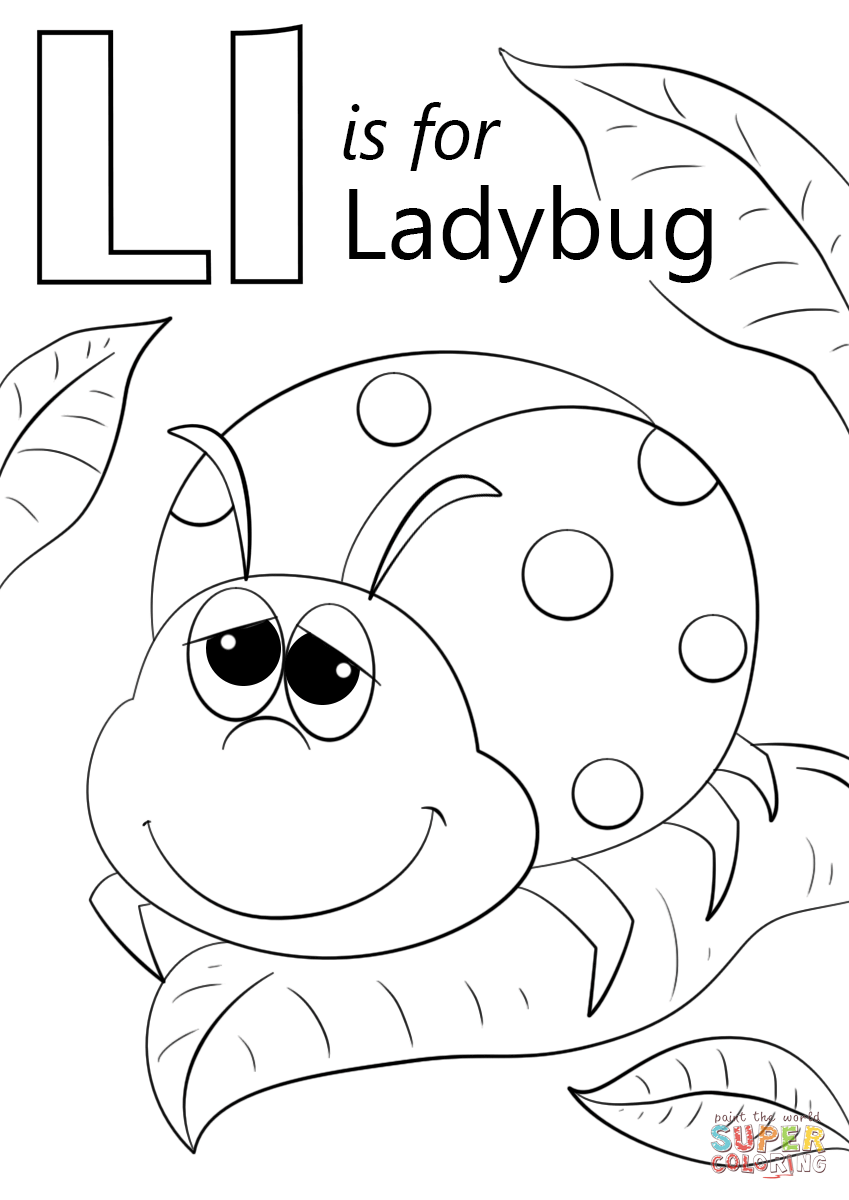 Letter L Is For Ladybug Coloring Page Free Printable Coloring 849x1200 Letter L Is For Ladybug Coloring Page Free Printable Coloring
