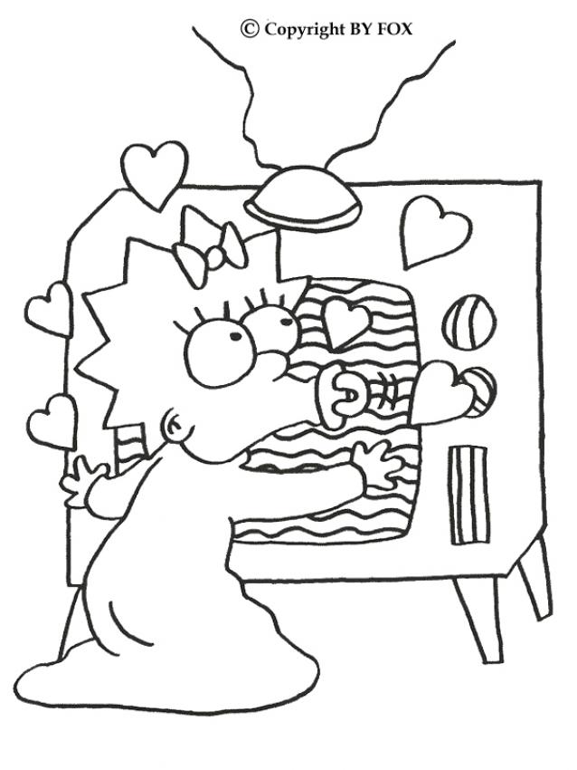 638x850 Maggie And The Tv Coloring Pages