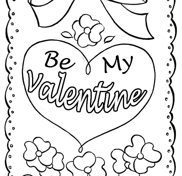 619x600 Colorable Valentines Day Cards Valentines Day Card I Love You