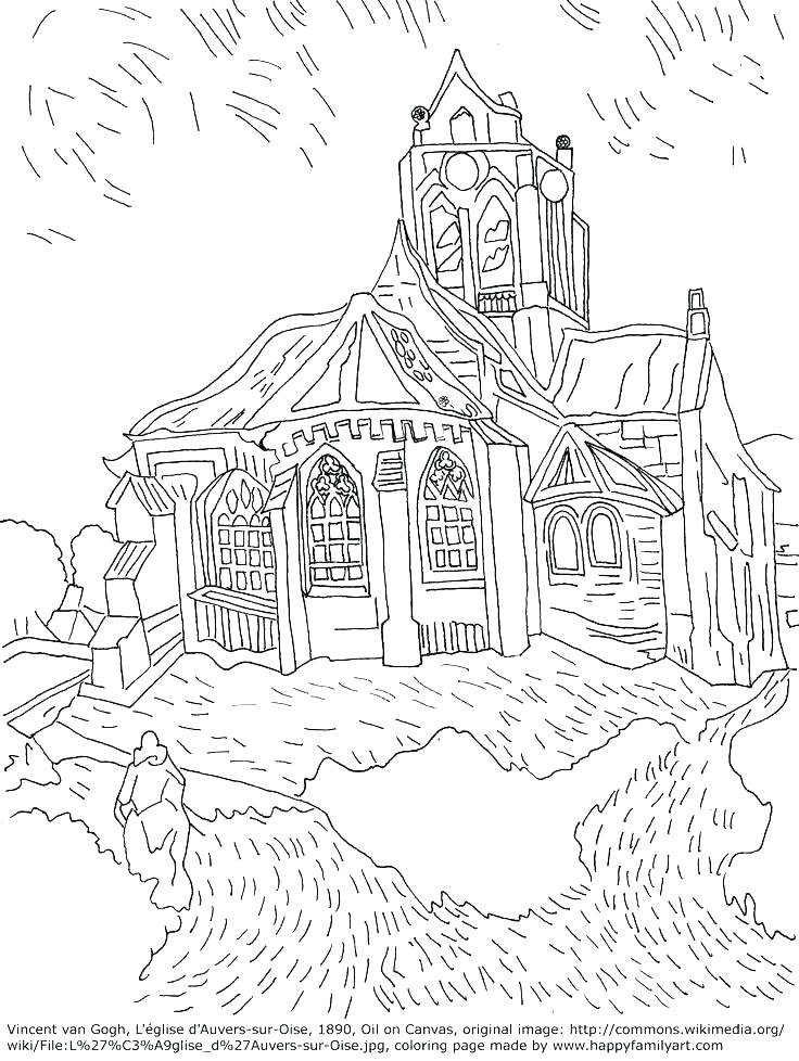 Famous Painting Coloring Pages 736x978 Famous Painting Coloring Pages