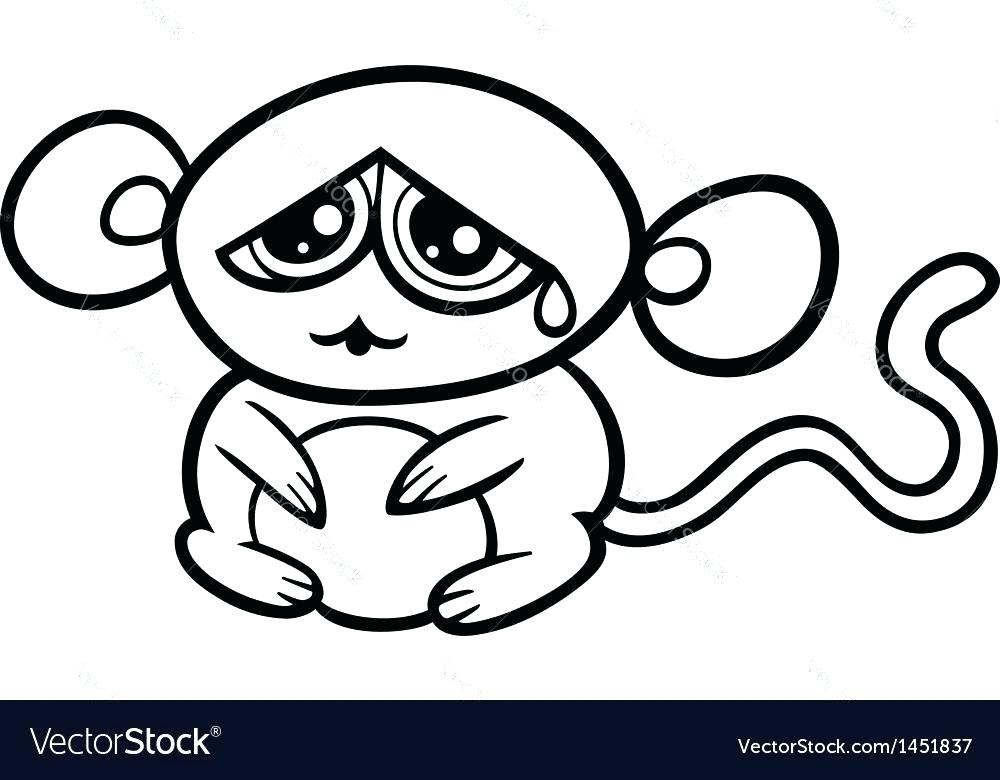 Monkey Coloring Pages Printable Monkey Color Page Cartoon Sad 1000x780 Monkey Coloring Pages Printable Monkey Color Page Cartoon Sad