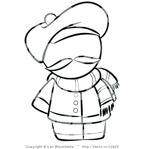Person Outline Coloring Page Scarf Coloring Page Person Outline 600x620 Person Outline Coloring Page Scarf Coloring Page Person Outline