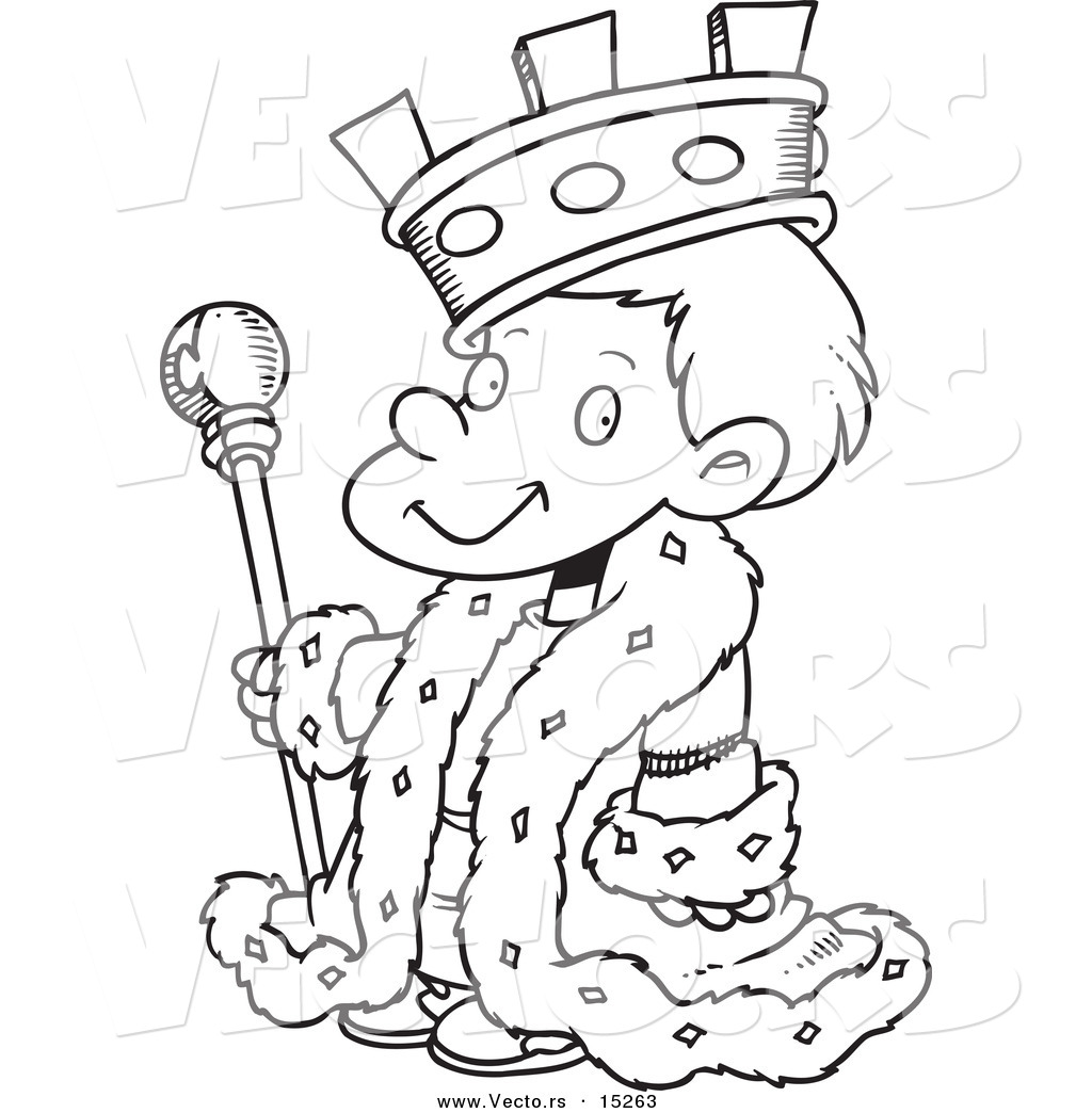 Coloring Pages King Vector Of A Cartoon Boy Page Outline By 1024x1044 Coloring Pages King Vector Of A Cartoon Boy Page Outline By