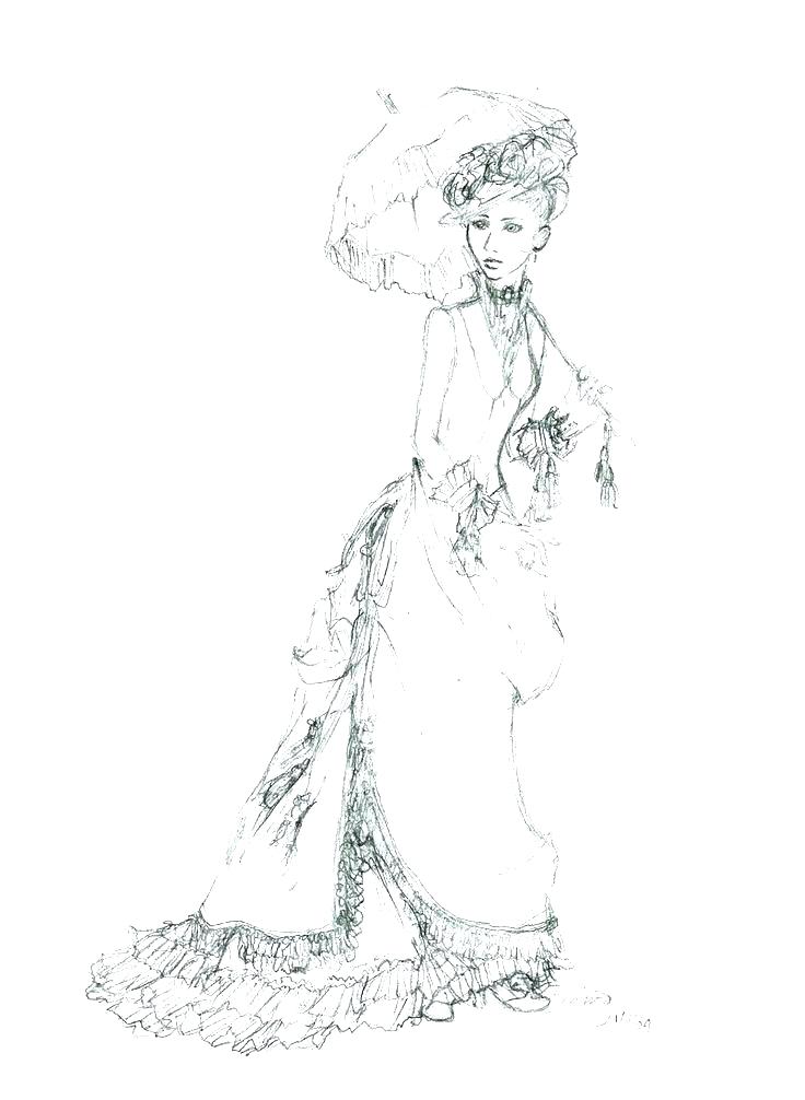 Lady And A Chicken In The Countryside Coloring Page Free Victorian 736x1006 Lady And A Chicken In The Countryside Coloring Page Free Victorian