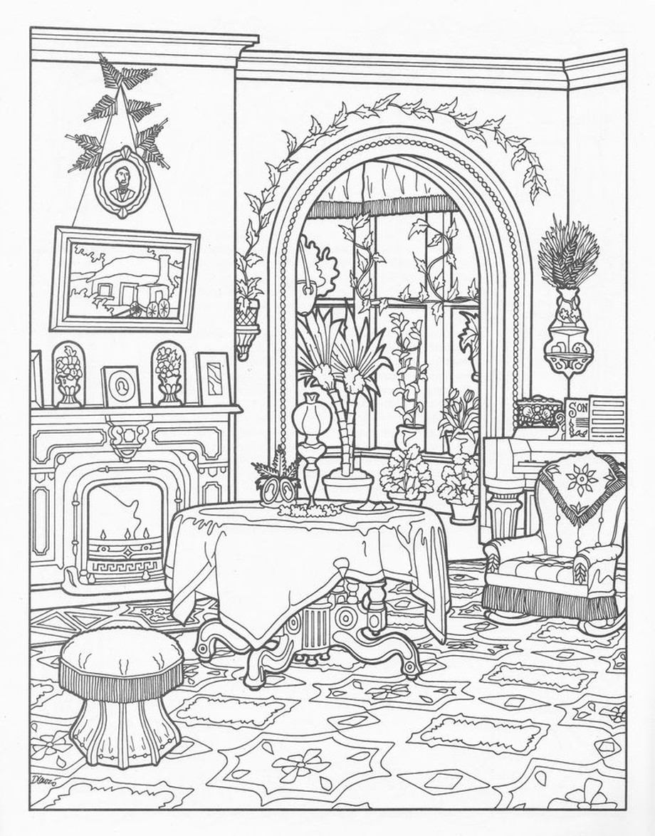 Victorian House Coloring Pages For Grown Ups Also Houses Book Acpra 920x1174 Victorian House Coloring Pages For Grown Ups Also Houses Book Acpra