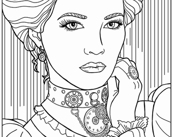 Adult Coloring Pages For Girls Collection Victorian Coloring Pages 340x270 Adult Coloring Pages For Girls Collection Victorian Coloring Pages