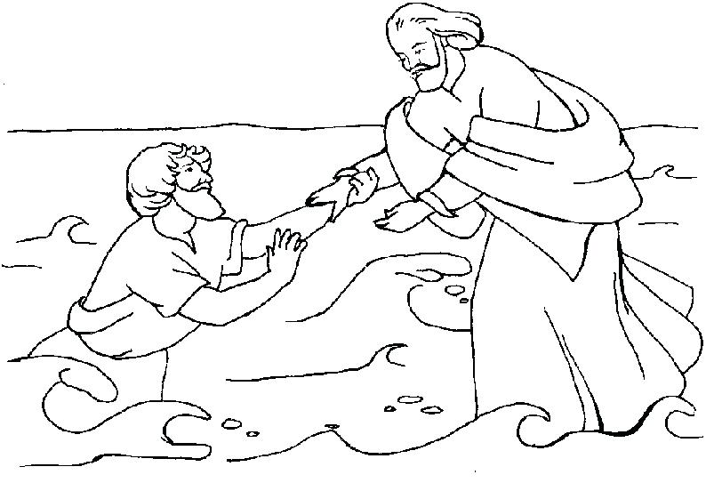 794x561 Jesus Walks On Water Coloring Page Impair.co