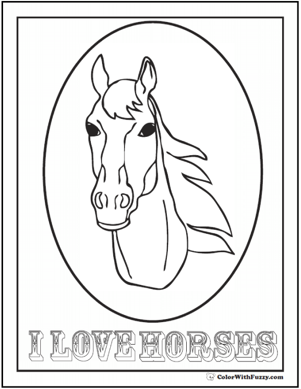 590x762 Horse Coloring Page Riding, Showing, Galloping