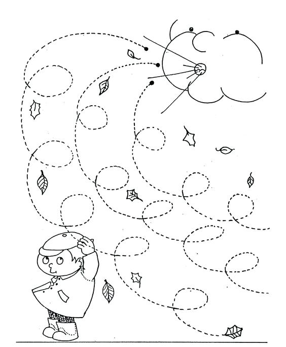 564x683 Windy Day Coloring Pages Fall Windy Day Line Worksheet For Kids