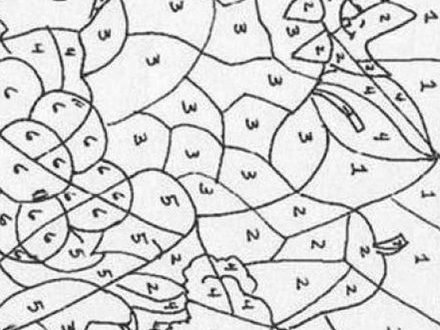 440x330 35 Hard Color By Number Pages, Printable Color By Number Coloring