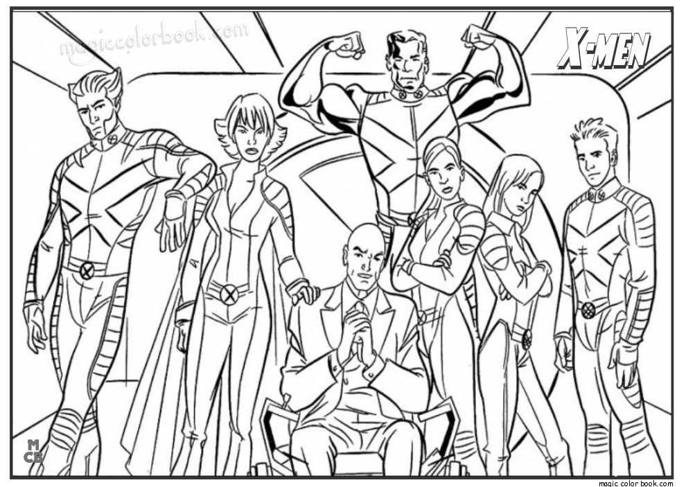 990x703 X Men Coloring Pages Free Printable 17