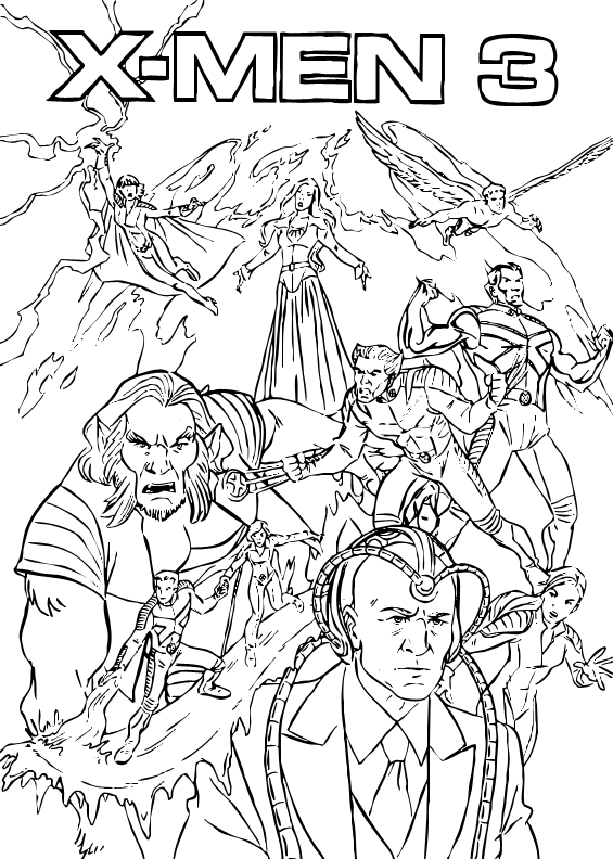 565x792 X Men Coloring Pages X Men 3 Coloring Pages Hellokids Download