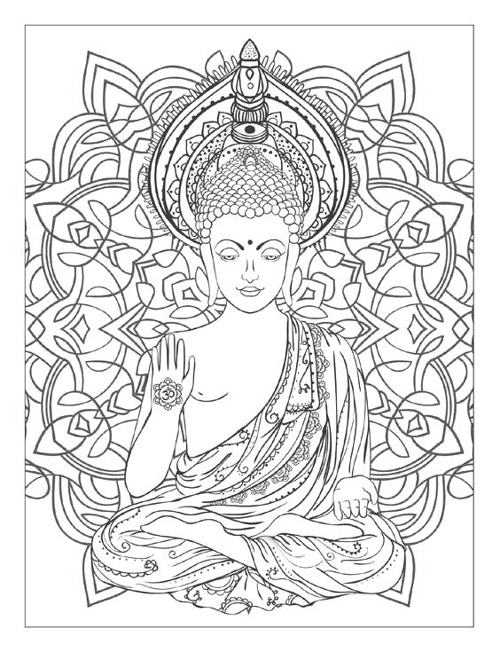 564x735 Yoga Meditation Coloring Book For Adults With Yoga Poses