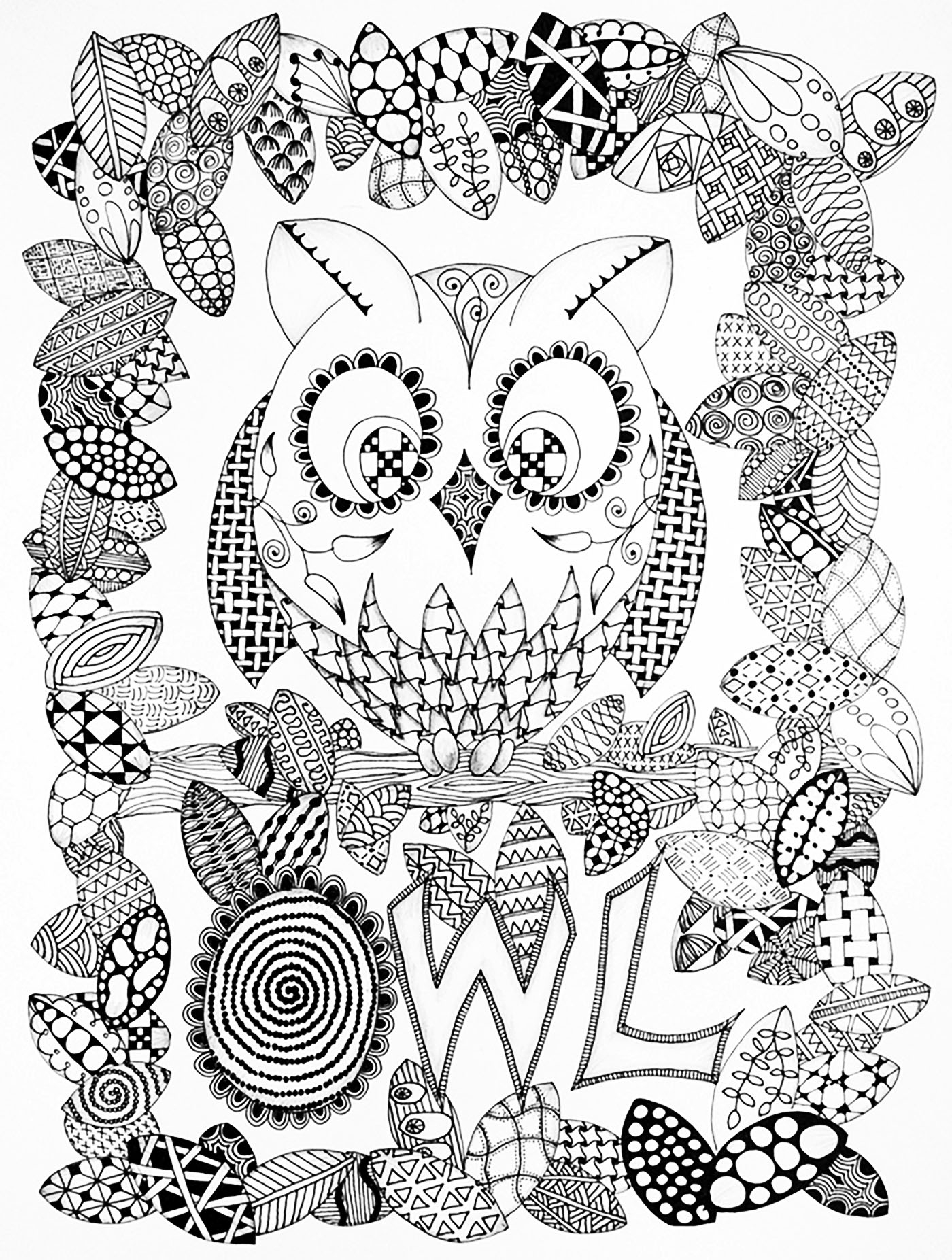 Zen Coloring Pages Owls In Tree Collection Coloring For Kids 2018 1400x1853 Zen Coloring Pages Owls In Tree Collection Coloring For Kids 2018